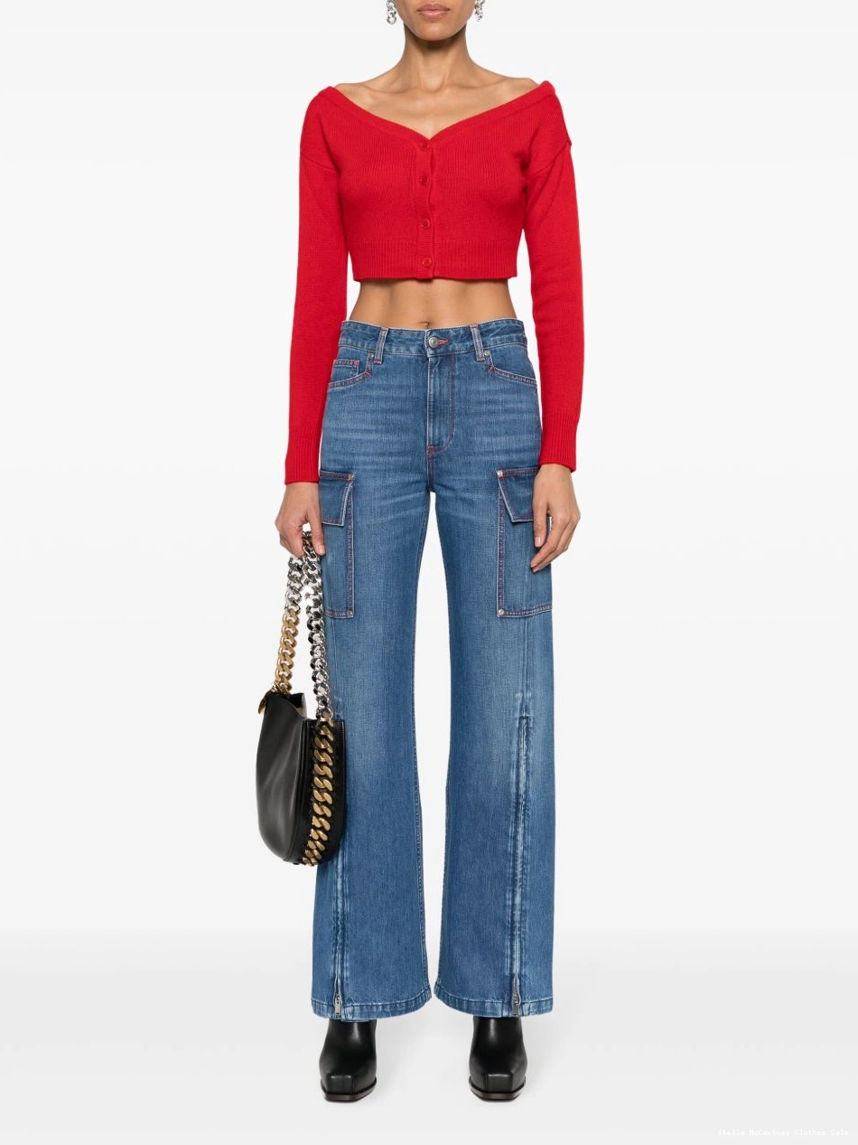 Affordable ankle-zips jeans Stella wide-leg McCartney Women 0421